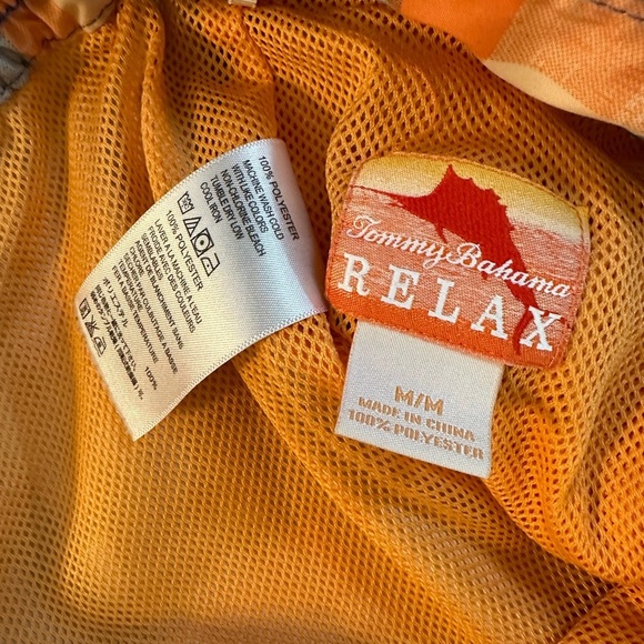 Tommy Bahama Blue-Orange-Khaki Plaid Swim Trunks shorts in Size medium - Picture 6 of 10